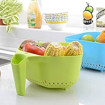 Vegetable Washer Strainer Square Sifter for Kitchen Multi Purpose Fruit and Vegetable Washer