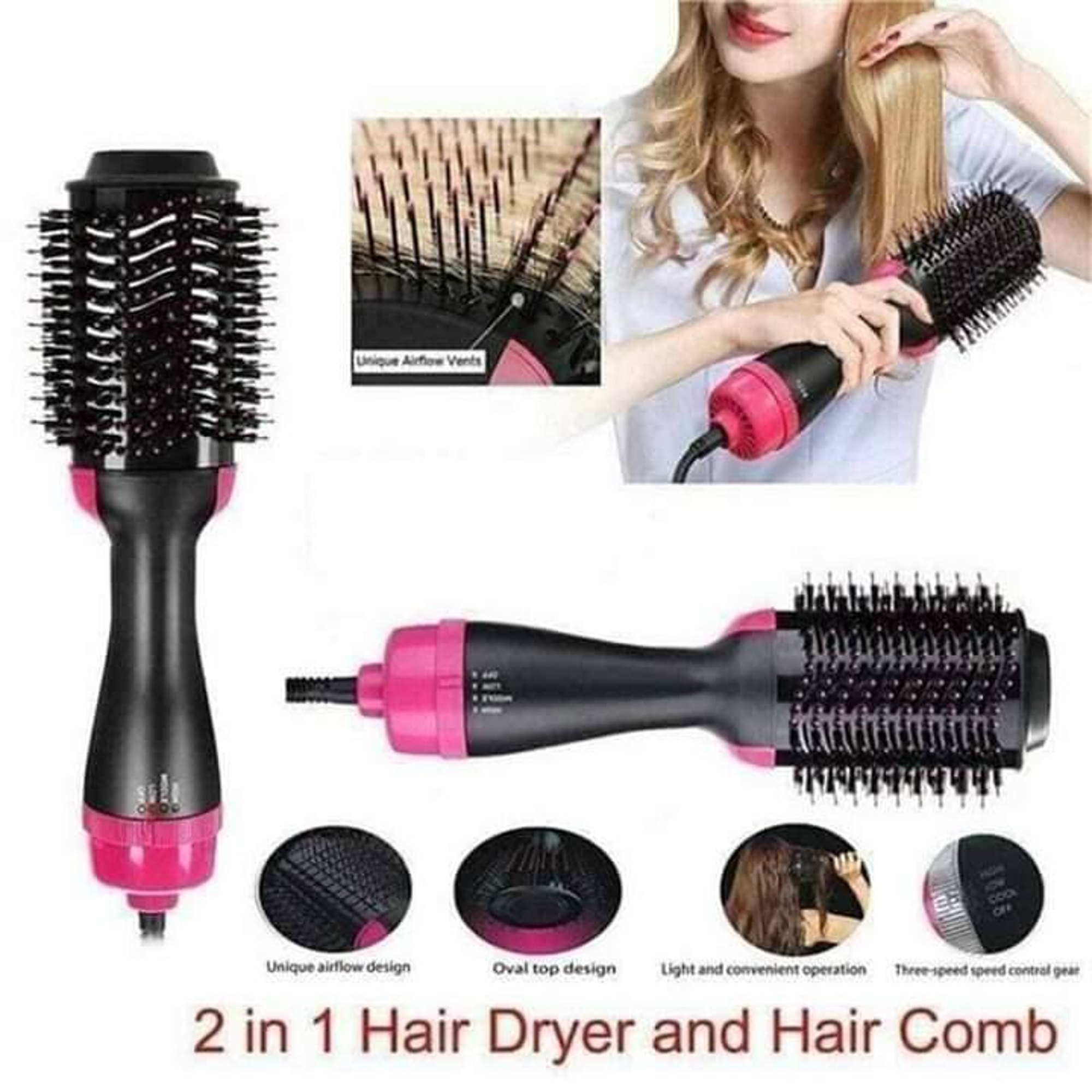2 in 1Hair dryer and Hair comb